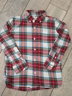 GAP Red, White & Blue Plaid Button-Down Shirt